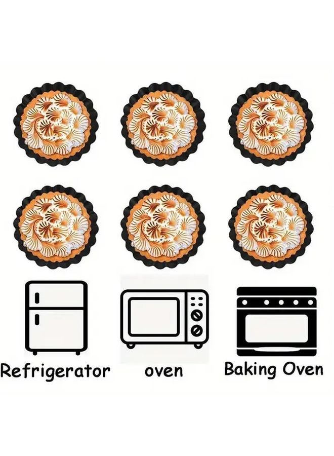 5pcs Black Tartlet Molds With Removable Bottoms For Baking Mini Tarts Cakes Pies - Image 2